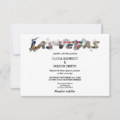 Viva Las Vegas Destination Wedding Invitation Kaart (Voorkant)