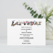 Viva Las Vegas Destination Wedding Invitation Kaart (Staand voorkant)