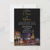 Viva Las Vegas Destination Wedding Invitation Kaart (Voorkant)