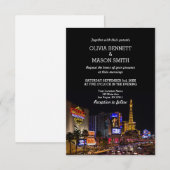 Viva Las Vegas Destination Wedding Invitation Kaart (Voorkant / Achterkant)