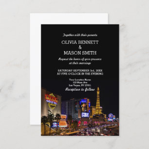Viva Las Vegas Destination Wedding Invitation Kaart