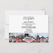 Viva Las Vegas Destination Wedding Invitation Kaart (Voorkant)