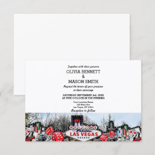 Viva Las Vegas Destination Wedding Invitation Kaart