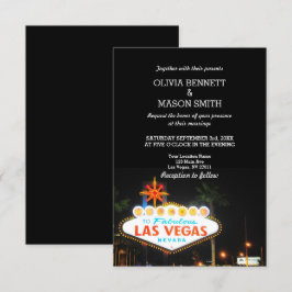 Viva Las Vegas Destination Wedding Invitation Kaart