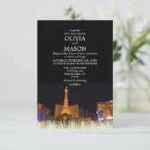 Viva Las Vegas Destination Wedding Invitation Kaart (Staand voorkant)