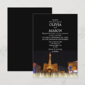 Viva Las Vegas Destination Wedding Invitation Kaart (Voorkant / Achterkant)