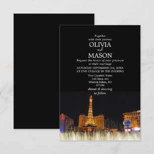 Viva Las Vegas Destination Wedding Invitation Kaart
