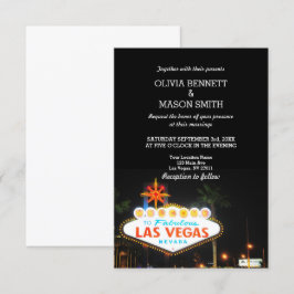 Viva Las Vegas Destination Wedding Invitation Kaart
