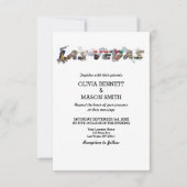 Viva Las Vegas Destination Wedding Invitation Kaart (Voorkant)
