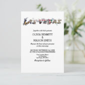 Viva Las Vegas Destination Wedding Invitation Kaart (Staand voorkant)