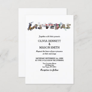 Viva Las Vegas Destination Wedding Invitation Kaart