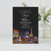 Viva Las Vegas Destination Wedding Invitation Kaart (Staand voorkant)