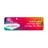 Viva Las Vegas Glam Wedding Address Etiket (Voorkant)