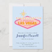 Viva Las Vegas Sign Bachelorette Party Uitnodiging (Voorkant)
