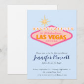 Viva Las Vegas Sign Bachelorette Party Uitnodiging (Voorkant / Achterkant)