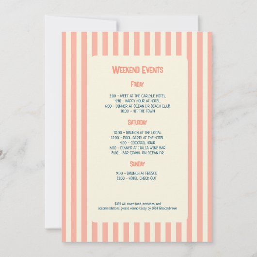 Viva Las Vegas vrijgezellenweekend Kaart (Achterkant)