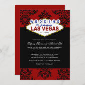Viva Las Vegas Wedding Invitation Kaart (Voorkant / Achterkant)