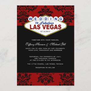 Viva Las Vegas Wedding Invitation Kaart