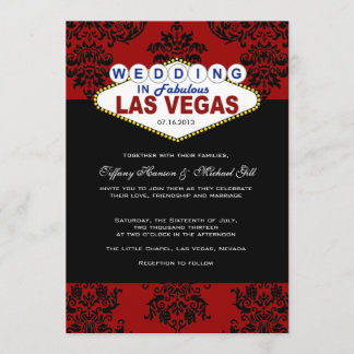 Viva Las Vegas Wedding Invitation Kaart