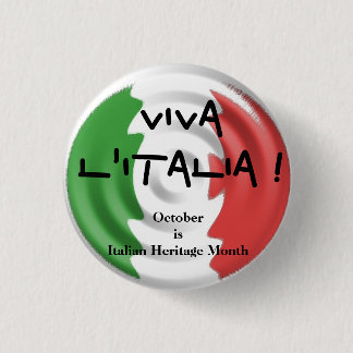 Viva l'Italia Oktober is de Italiaanse erfgoedmaan Ronde Button 3,2 Cm