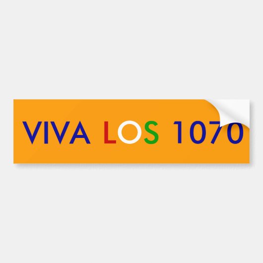 Viva Los 1070, Bumpersticker (Voorkant)