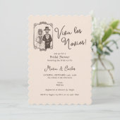 Viva los Novios Dag van de Dode Tweetalige Co-Ed S Kaart (Staand voorkant)