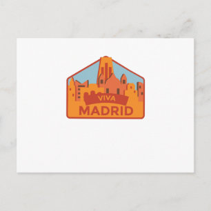 Viva Madrid Spain City Travel Gift Briefkaart