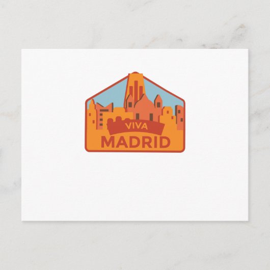 Viva Madrid Spain City Travel Gift Briefkaart (Voorkant)