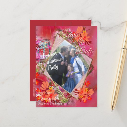 Viva Magenta 2023 Aankondiging Briefkaart (Voorkant / Achterkant in situ)