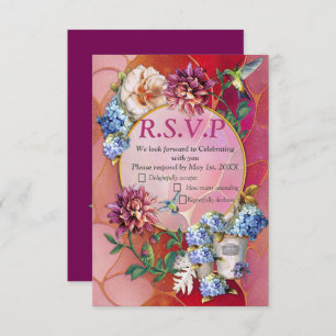 Viva Magenta 2023 Waterverf RSVP Kaartje