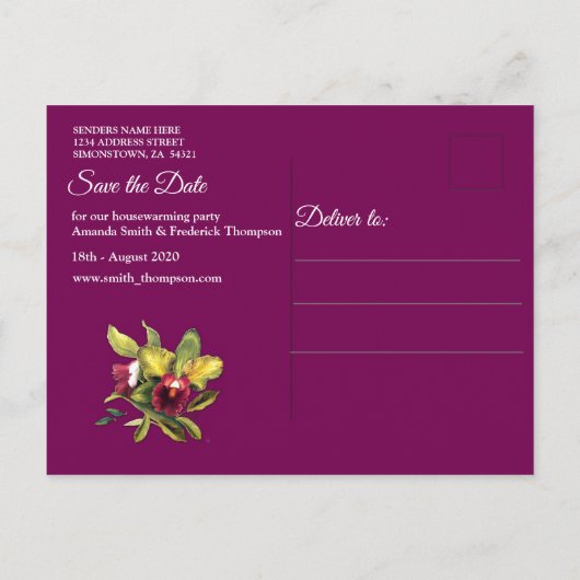 Viva Magenta Aankondigingskaart (Achterkant)