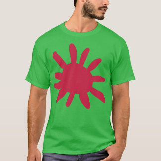 Viva Magenta Abstract Minimal Flower T-shirt