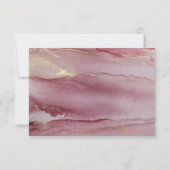 Viva Magenta Abstracte bruiloft RSVP Response Kaar (Achterkant)