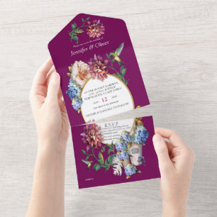 Viva Magenta All In One Uitnodiging