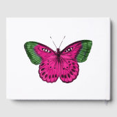 Viva Magenta Bloem Bruiloft Gastenboek (Achterkant)