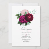 Viva Magenta Bloemen Bruiloft Uitnodiging (Voorkant)