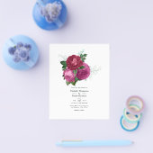 Viva Magenta Bloemen Bruiloftsinvatie Flyer (Enkel)
