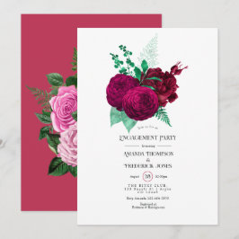 Viva Magenta Bloemrijke Verlovingspartij Kaart