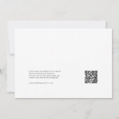 Viva Magenta Boho Arch Photo QR Code Save the Date Kaart (Achterkant)