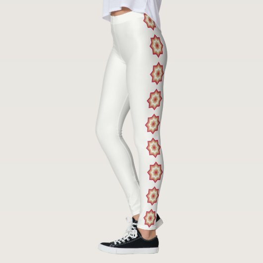Viva Magenta Bright White Stars Leggings (Links)