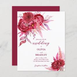 Viva magenta burgundy rozen budget nodigt u uit