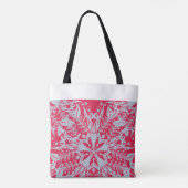 Viva Magenta Canvas tas met Silver Decor (Achterkant)
