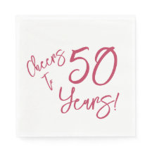 Viva Magenta Cheers tot 50 jaar Napkins
