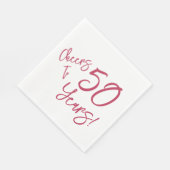 Viva Magenta Cheers tot 50 jaar Napkins Servet (Hoek)