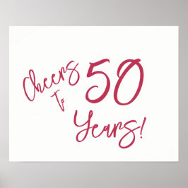 Viva Magenta Cheers tot 50 jaar Poster