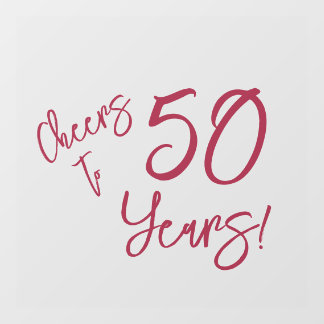 Viva Magenta Cheers tot 50 jaar Raamsticker