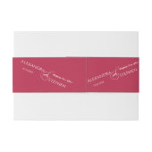 Viva Magenta Chic Calligraphy Couple Name Wedding Uitnodigingen Wikkel (Achterkant Voorbeeld)