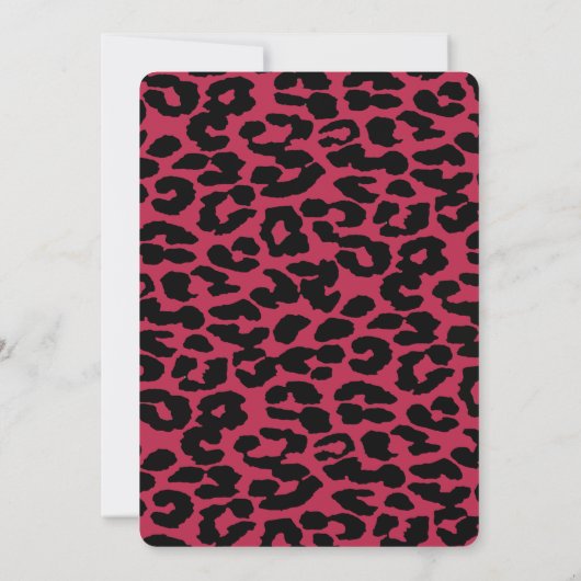 Viva Magenta Cool Trendy leopard zoet 16 Kaart (Achterkant)
