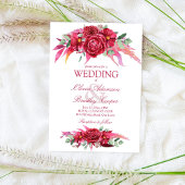 Viva magenta crimson burgundy bloemen roos kaart