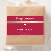 Viva magenta Eenvoudig modern wit hart product  Etiket (Insitu)